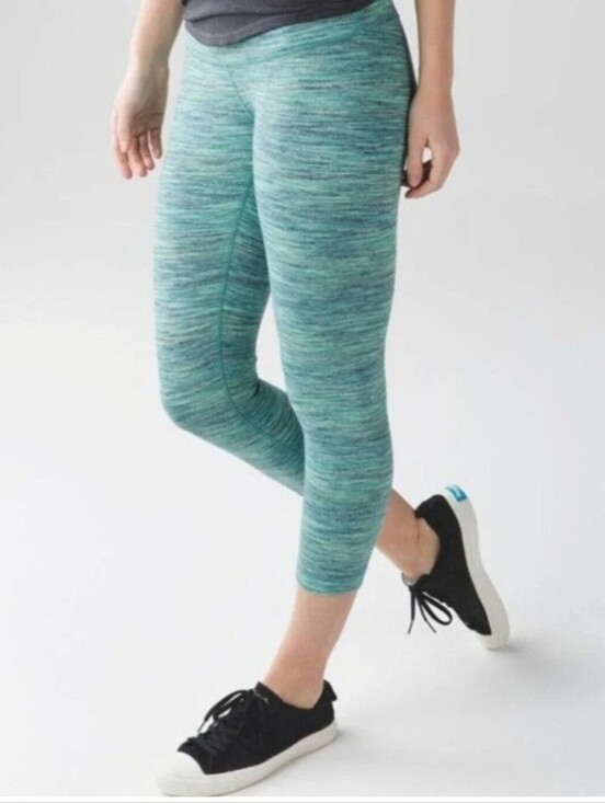 lululemon athletica Pants - NWOT Lululemon Wunder Under Hi Rise Space Dye Camo Alberta Lake Fresh Teal Size4